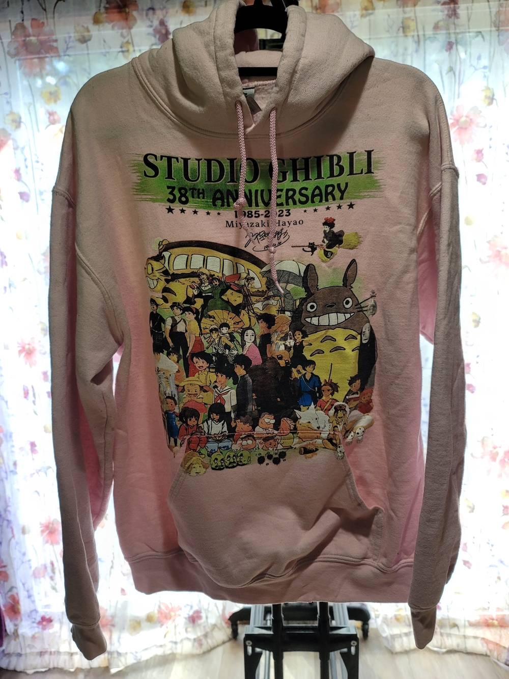 Gildan Pink Studio Ghibli 38th Anniversary Pullover Hoodie